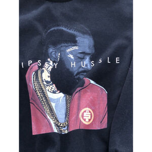 Men’s S Nipsy Hustle Prolific Small Crew Sweatshirt Sweater Rapper Street wear